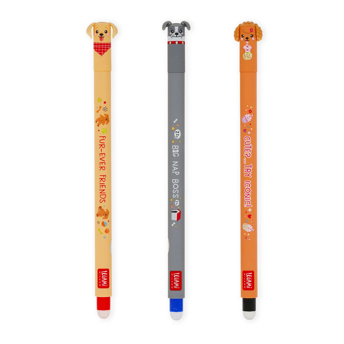 Set 3 penne cancellabili edizione limitata – Fur Ever Friends